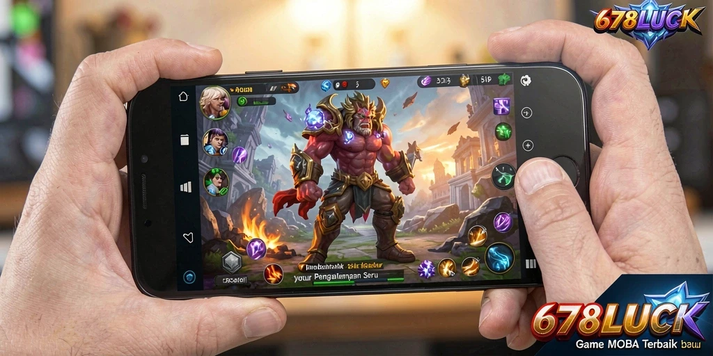 Tampilan gameplay MOBA yang seru dan menegangkan di 678LUCK.