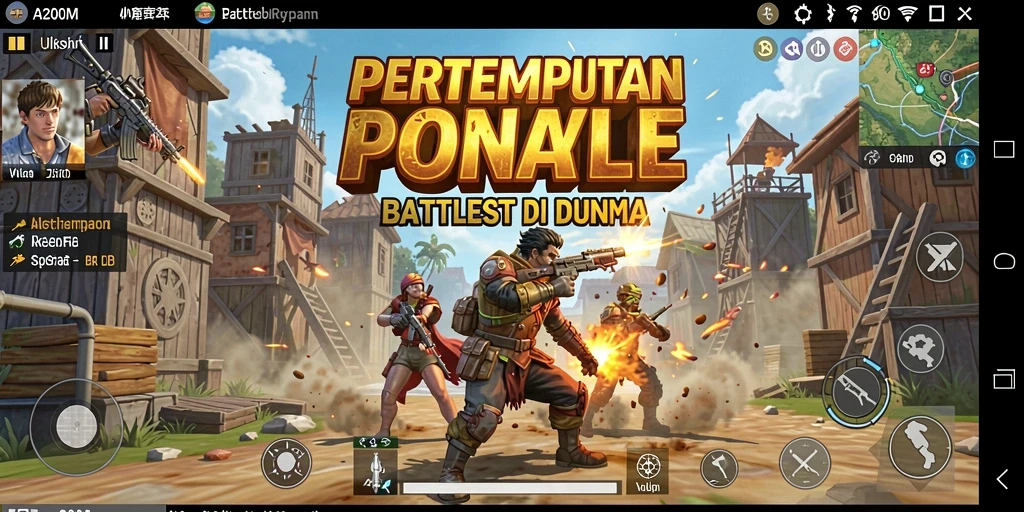 Gameplay intens dan seru dalam pertempuran Battle Royale.