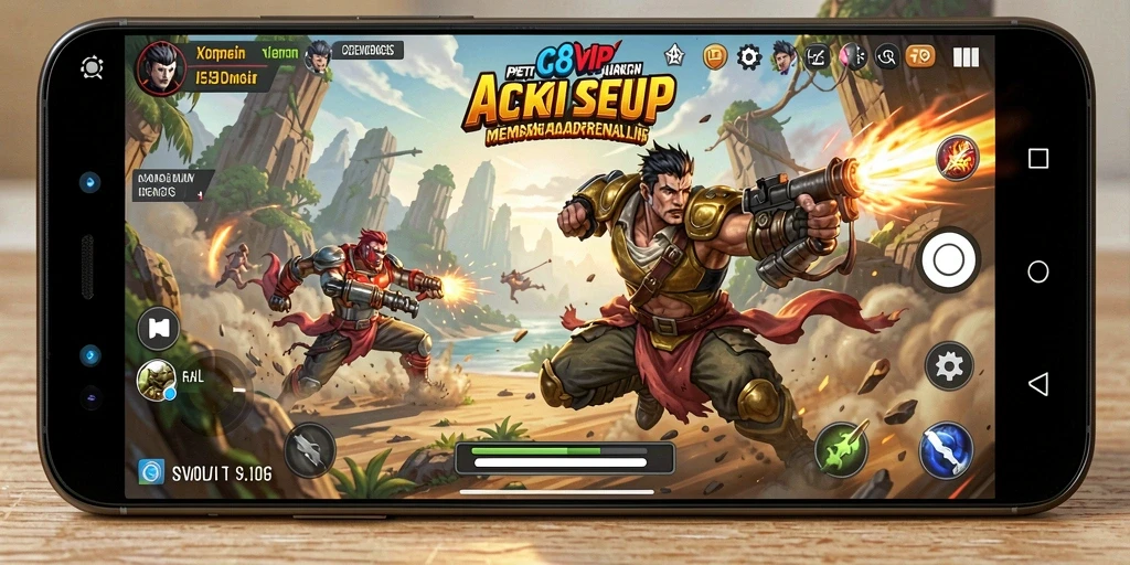 Tampilan gameplay C8VIP yang penuh aksi dan tantangan seru.