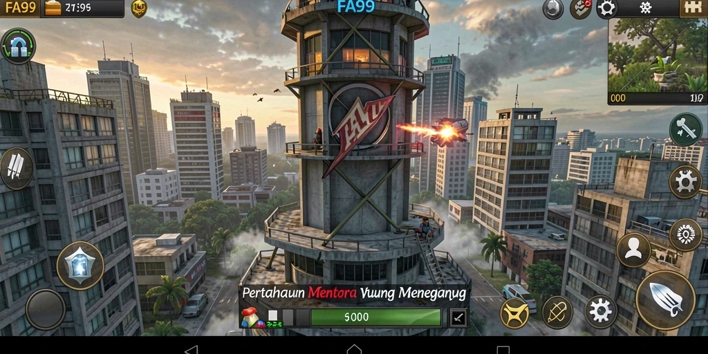 Tangkapan layar menampilkan aksi seru dari gameplay Tower Defense.