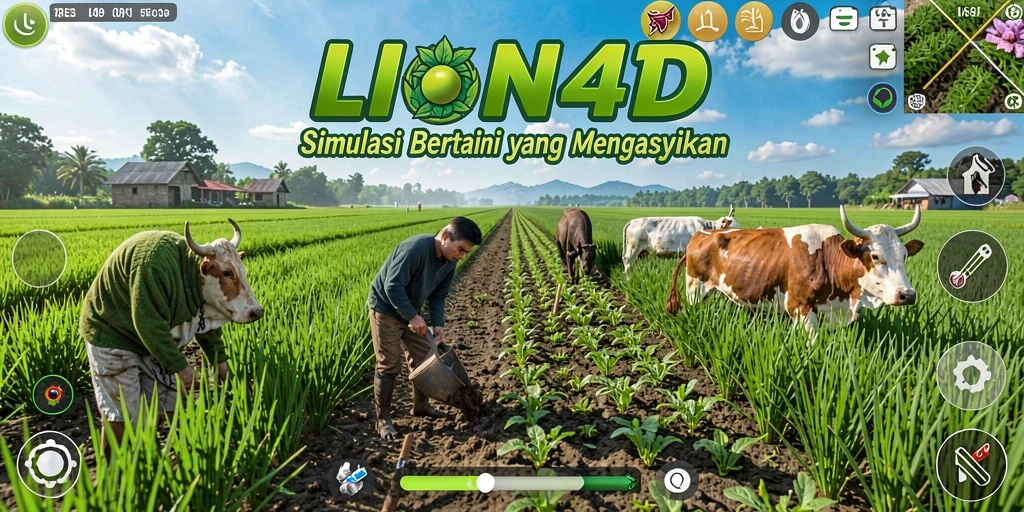 Tampilan gameplay LION4D yang menawan saat bertani.