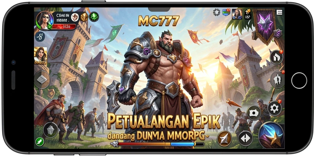 Tampilan gameplay epik di dunia MMORPG MC777.