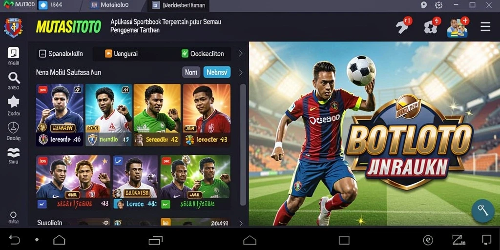 Screenshot utama MUTASITOTO menampilkan gameplay taruhan olahraga yang menarik.