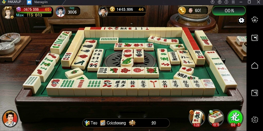 Tampilan gameplay Mahjong yang menantang di PAKARJP.