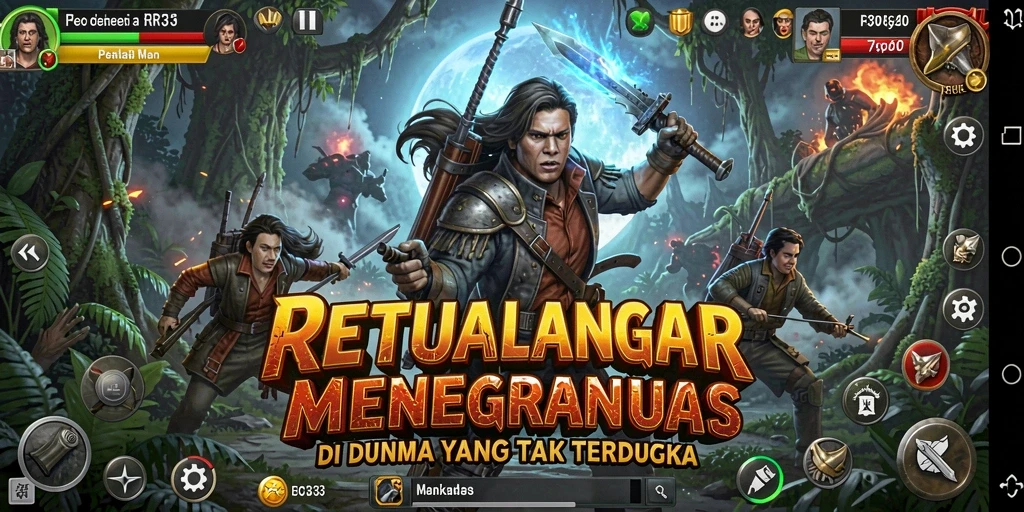 Screenshot gameplay RR33 yang menampilkan aksi petualangan yang mendebarkan.