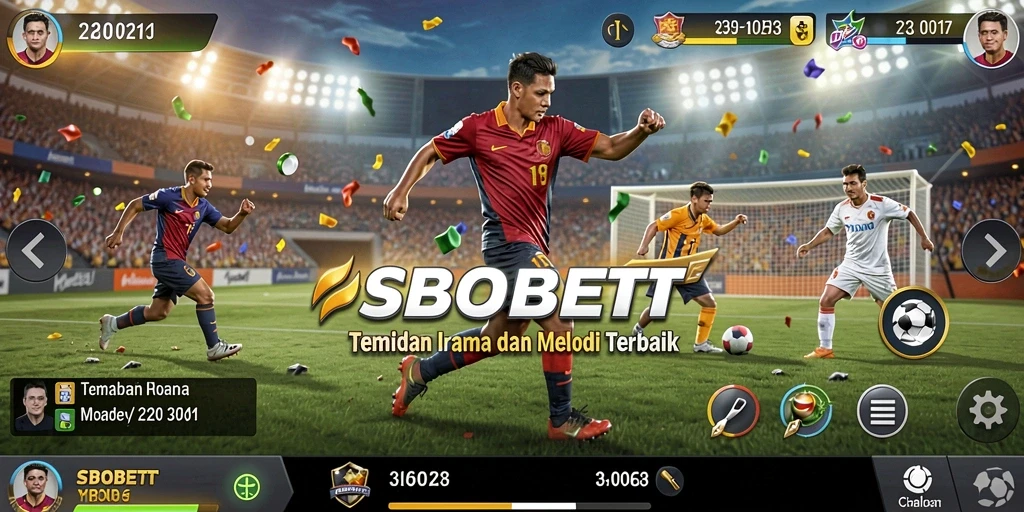 Tampilan gameplay SBOBET dengan pengalaman musik yang mendalam.