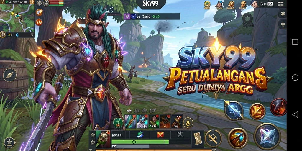 Tangkapan layar menunjukkan aksi mendebarkan dalam gameplay ARPG di SKY99.