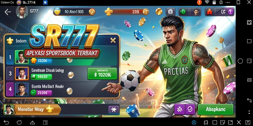Tampilan utama gameplay SR777 dengan berbagai pilihan taruhan olahraga.