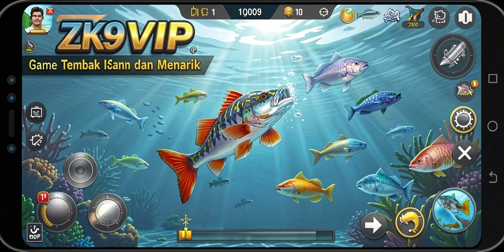 Tampilan gameplay ZK9VIP yang menarik dengan berbagai jenis ikan.